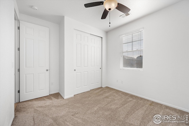 1604 Sorenson Dr, Windsor, CO 80550 - unfurnished bedroom with baseboards, visible vents, carpet, and a closet