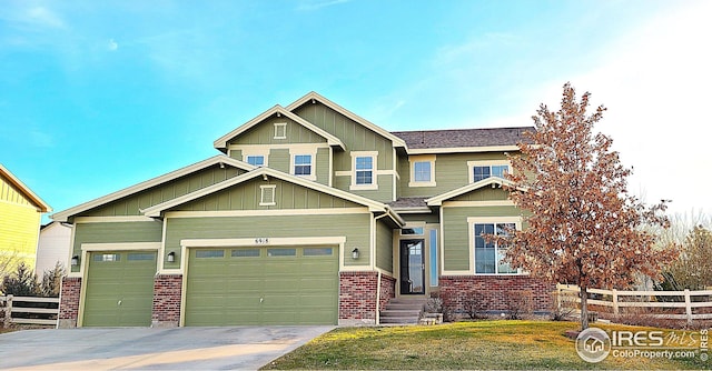 craftsman-style home featuring a garage