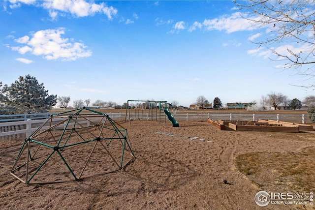 view of play area featuring a rural view