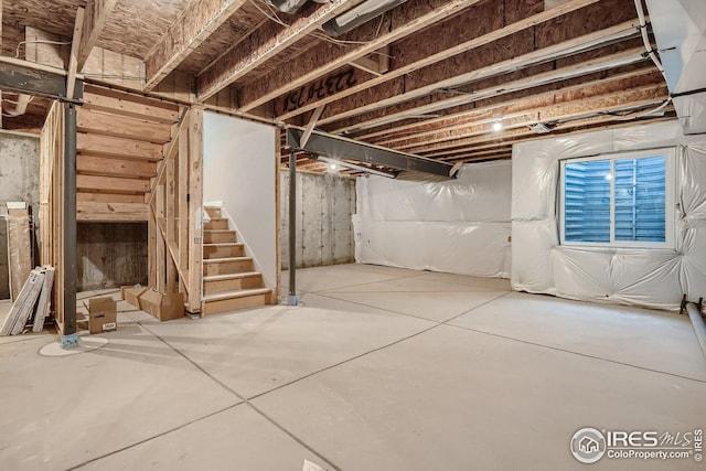 view of basement