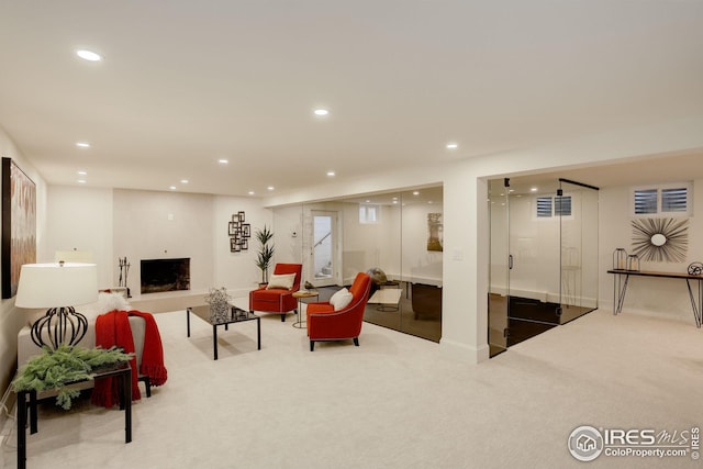 view of carpeted living room