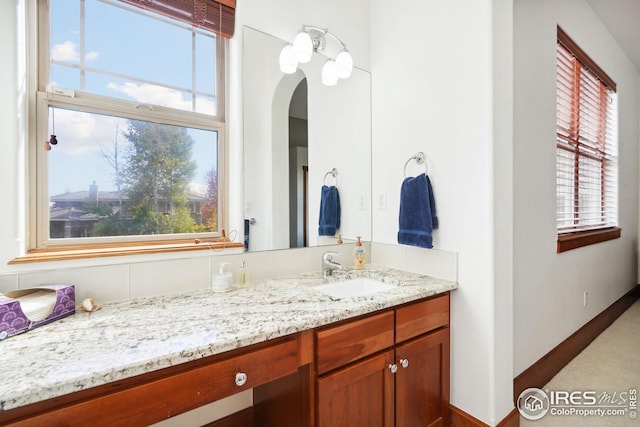 bathroom with vanity