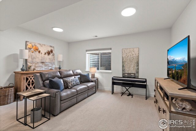 view of carpeted living room