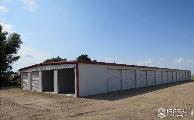 exterior space featuring a garage