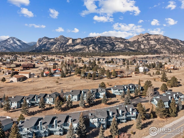 exterior space featuring a mountain view and a residential view