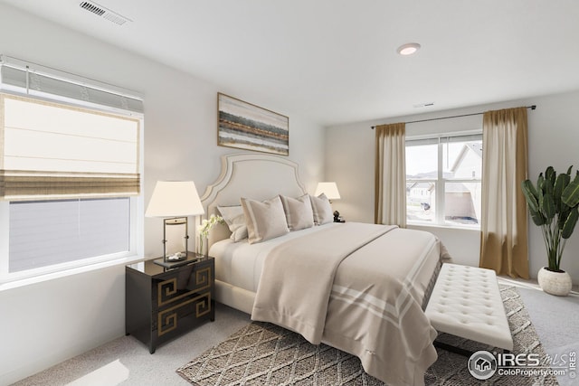 view of carpeted bedroom