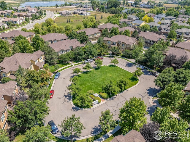 drone / aerial view with a residential view