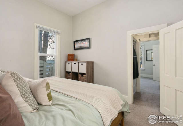 view of carpeted bedroom