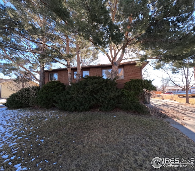 view of home's exterior with a yard