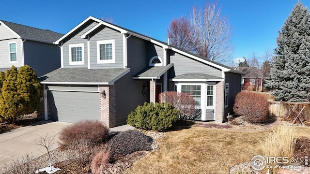 front of property featuring a garage