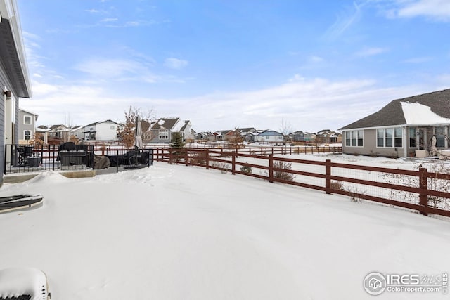 view of snowy yard