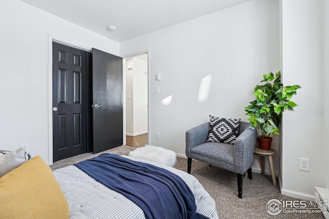 view of carpeted bedroom