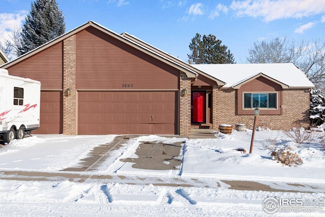 view of front facade with a garage