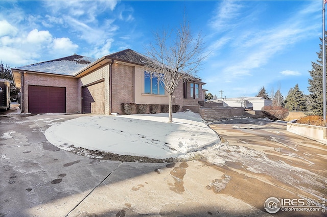 view of front of home featuring a garage