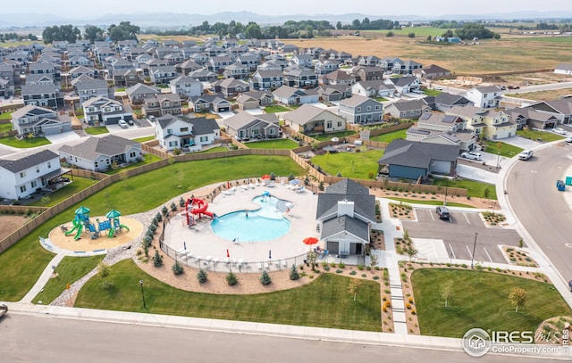 bird's eye view featuring a residential view