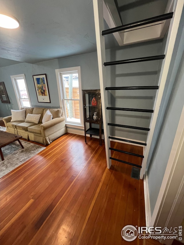 interior space featuring hardwood / wood-style floors