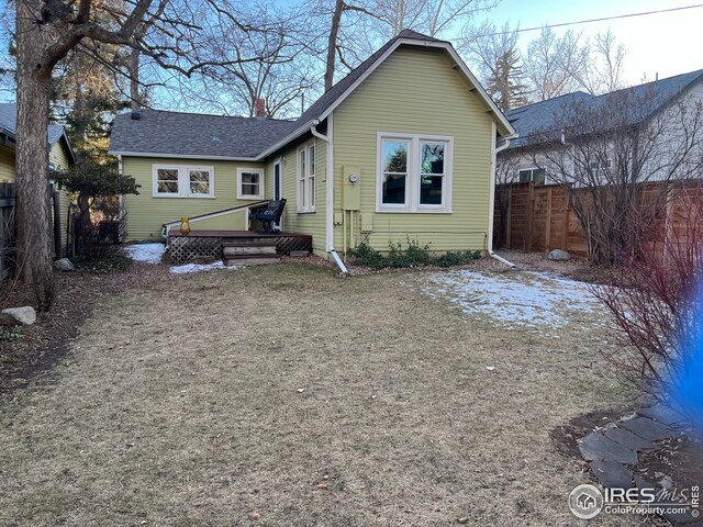 view of back of property