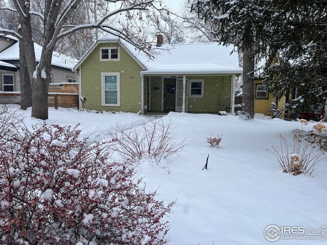 view of bungalow-style home