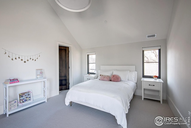 3621 21st St, Boulder, CO 80304 - carpeted bedroom featuring lofted ceiling and baseboards