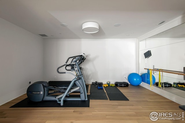 3621 21st St, Boulder, CO 80304 - workout room with wood finished floors and baseboards