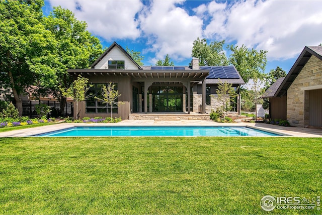3621 21st St, Boulder, CO 80304 - outdoor pool featuring a lawn