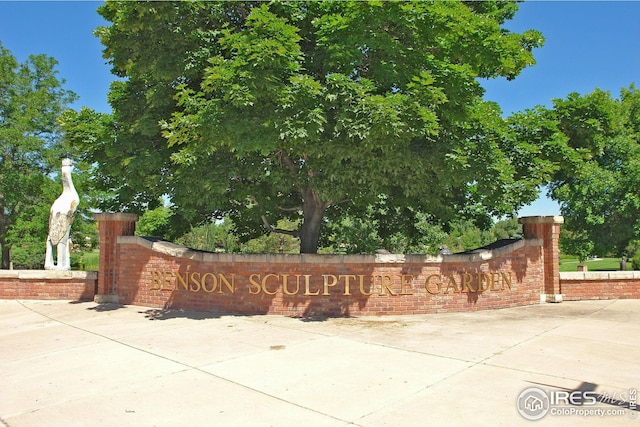 view of community sign