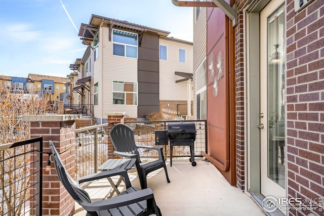 balcony featuring grilling area