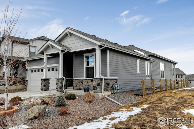 view of front of house featuring a garage