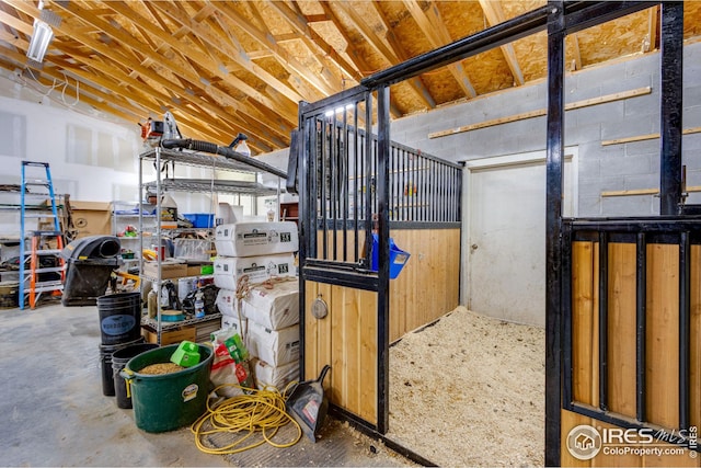 view of horse barn