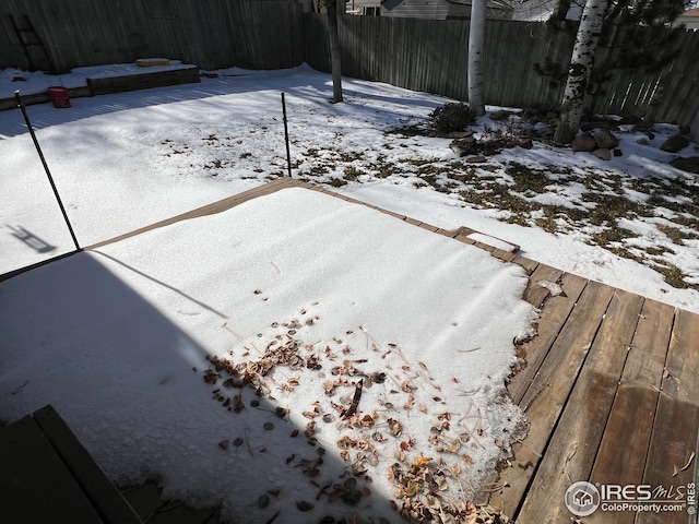 view of snowy yard