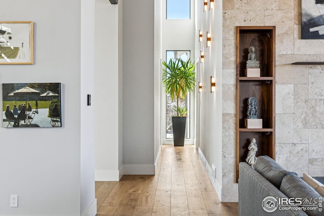 635 Paragon Dr, Boulder, CO 80303 - hallway with wood finished floors and baseboards