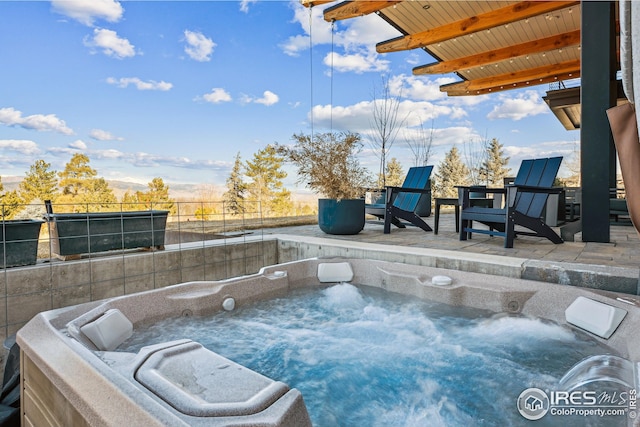 635 Paragon Dr, Boulder, CO 80303 - view of pool with a hot tub and a patio area