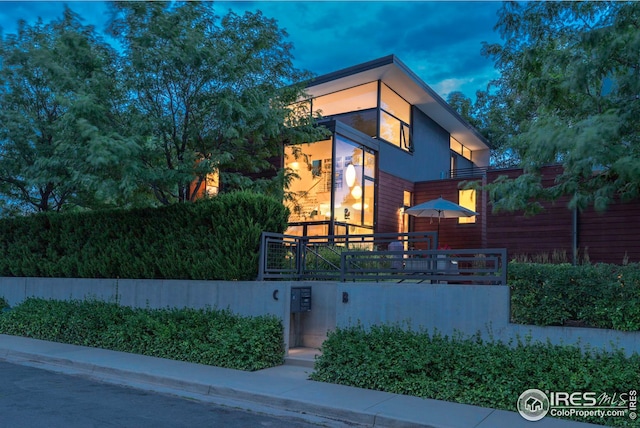 exterior space with a balcony