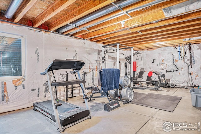 view of workout area