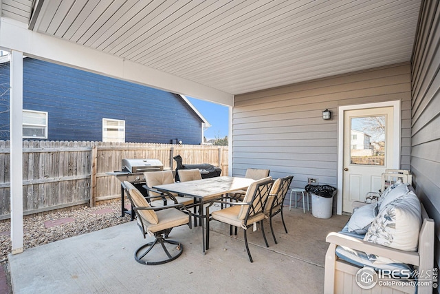 view of patio with grilling area