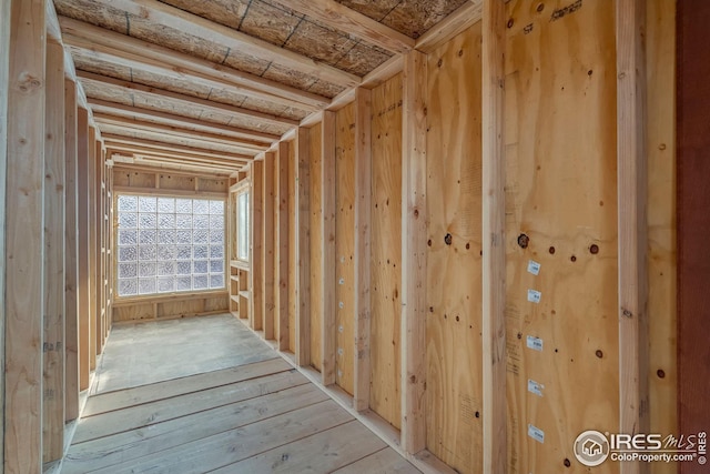 misc room with light hardwood / wood-style floors