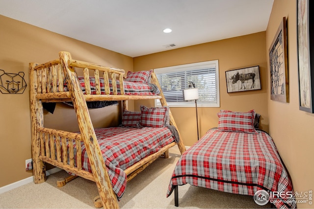 bedroom featuring carpet flooring