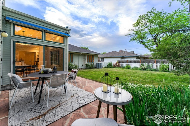 view of patio / terrace with central AC unit