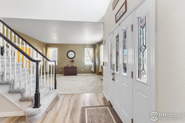 entryway featuring light hardwood / wood-style floors