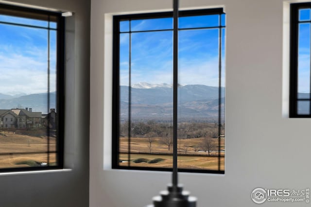 room details with a mountain view