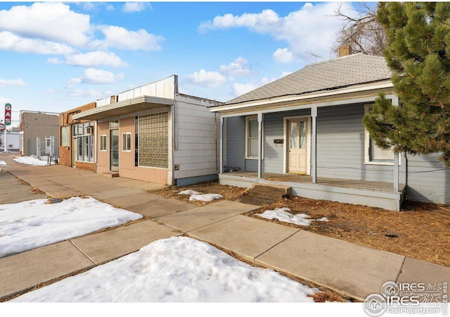 view of front of property with a porch