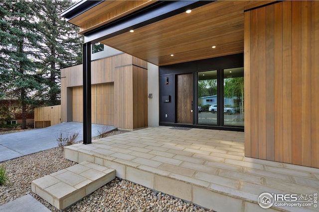 contemporary house with a garage