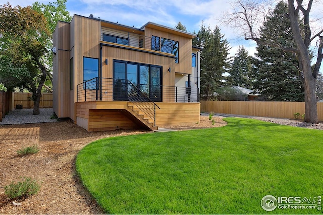 deck featuring a mountain view