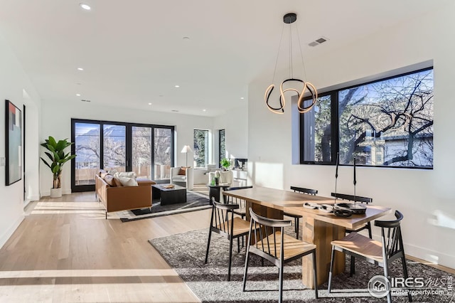 living room with wood-type flooring