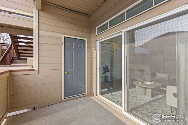 view of doorway to property