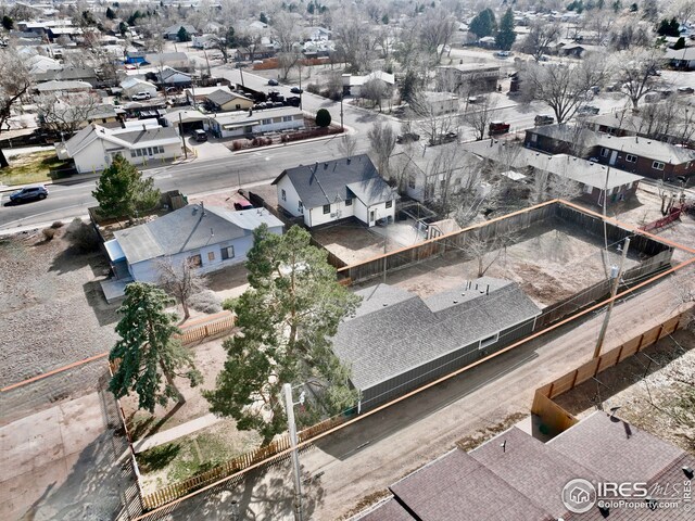 drone / aerial view featuring a residential view
