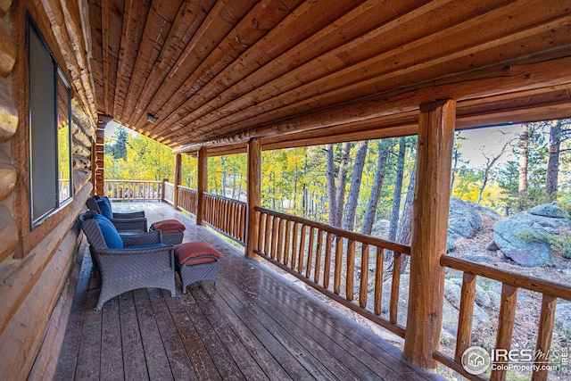 view of wooden deck