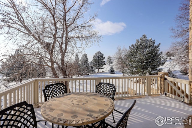 8400 Middle Fork Rd, Boulder, CO 80302 - view of snow covered deck