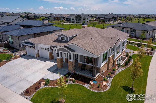 bird's eye view featuring a residential view