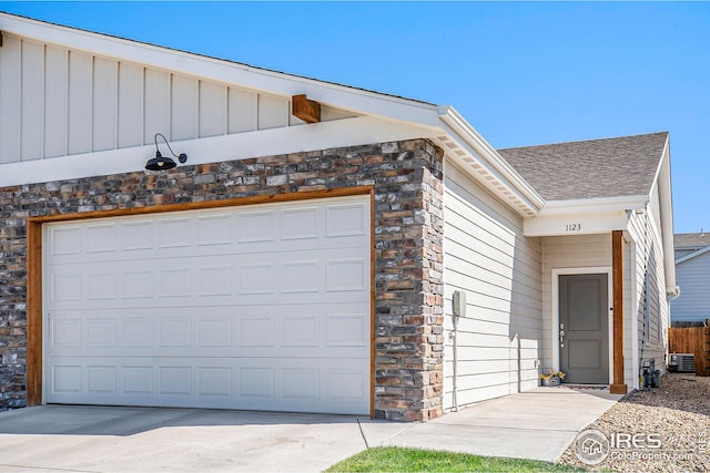 exterior space featuring central AC unit